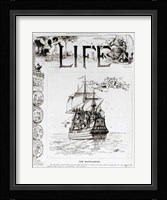 The Mayflower, front cover from 'Life' magazine, 11th October, 1883 Fine Art Print