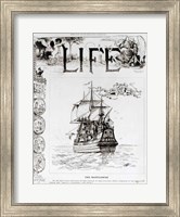 The Mayflower, front cover from 'Life' magazine, 11th October, 1883 Fine Art Print