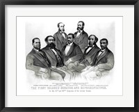The First Colored Senator and Representatives Framed Print