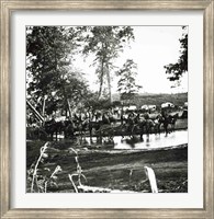 Federal battery fording a tributary of the river Rappahannock on battle day Fine Art Print