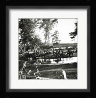 Federal battery fording a tributary of the river Rappahannock on battle day Fine Art Print