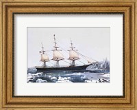 Clipper Ship Red Jacket in the ice off Cape Horn on her passage from Australia to Liverpool Fine Art Print