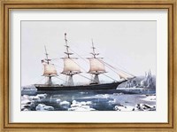 Clipper Ship Red Jacket in the ice off Cape Horn on her passage from Australia to Liverpool Fine Art Print