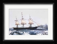 Clipper Ship Red Jacket in the ice off Cape Horn on her passage from Australia to Liverpool Fine Art Print