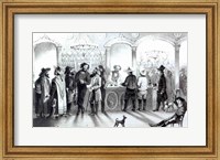 The Bar of a Gambling Saloon Fine Art Print