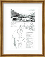 A Perspective View of Lake George and a Plan of Ticonderoga Fine Art Print