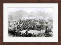 The Indian Battle and Massacre near Fort Philip Kearney Fine Art Print