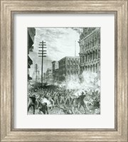 The Great Strike: The Sixth Maryland Regiment Fighting Its Way Through Baltimore Fine Art Print