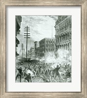 The Great Strike: The Sixth Maryland Regiment Fighting Its Way Through Baltimore Fine Art Print