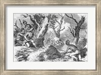Defeat of General Braddock, in the French and Indian War, in Virginia Fine Art Print
