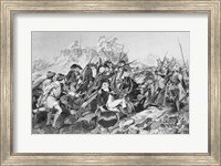 Battle of Saratoga - General Arnold Wounded in the Attack on the Hessian Redoubt Fine Art Print