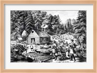 The Pioneer's Home on the Western Frontier Fine Art Print
