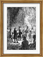 Moravian Missionaries Among the Indians Fine Art Print