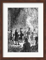 Moravian Missionaries Among the Indians Fine Art Print