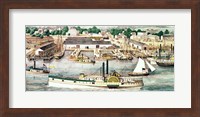 Bird's Eye View of Sixth Street Wharf Fine Art Print