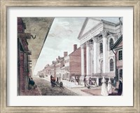 High street with the first Presbyterian Church, Philadelphia, 1799 Fine Art Print
