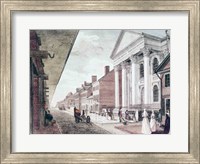 High street with the first Presbyterian Church, Philadelphia, 1799 Fine Art Print