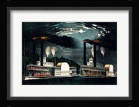 Midnight Race on the Mississippi Fine Art Print