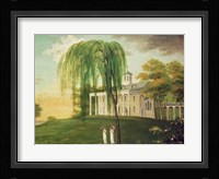 President George Washington on the porch of his house at Mount Vernon Fine Art Print