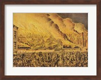 View of the Great Fire of Chicago, 9th October 1871 Fine Art Print