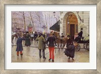 The Boulevard des Capucines and the Vaudeville Theatre, 1889 Fine Art Print
