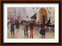 The Boulevard des Capucines and the Vaudeville Theatre, 1889 Fine Art Print