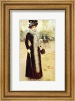 A Parisian Woman in the Bois de Boulogne Fine Art Print