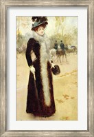 A Parisian Woman in the Bois de Boulogne Fine Art Print