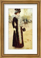 A Parisian Woman in the Bois de Boulogne Fine Art Print