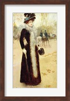 A Parisian Woman in the Bois de Boulogne Fine Art Print