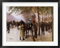 The Boulevards, Evening in Front of the Cafe Napolitain Fine Art Print