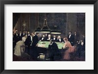 The Gaming Room at the Casino, 1889 Framed Print