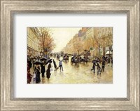 Boulevard Poissonniere in the Rain Fine Art Print