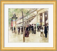 The Boulevard Montmartre and the Theatre des Varietes Fine Art Print