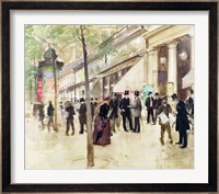 The Boulevard Montmartre and the Theatre des Varietes Fine Art Print
