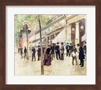 The Boulevard Montmartre and the Theatre des Varietes Fine Art Print