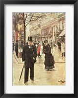 On the Boulevard Framed Print