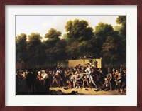 The Distribution of Food and Wine on the Champs-Elysees Fine Art Print