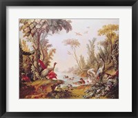 Lake with geese, storks, parrots and herons, from the Salon of Gilles Demarteau Fine Art Print