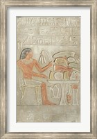 Stela depicting the deceased before an offering table Fine Art Print