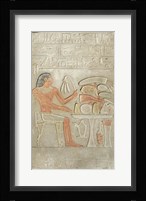 Stela depicting the deceased before an offering table Fine Art Print