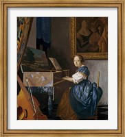 A Young Lady Seated at a Virginal Fine Art Print