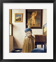 Lady standing at the Virginal Fine Art Print