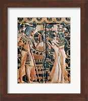 Tutankhamun and his wife Ankhesenamun in a garden Fine Art Print