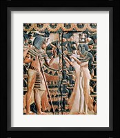 Tutankhamun and his wife Ankhesenamun in a garden Fine Art Print