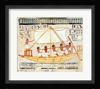 Boatmen on the Nile, from the Tomb of Sennefer Fine Art Print