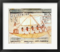 Boatmen on the Nile, from the Tomb of Sennefer Fine Art Print