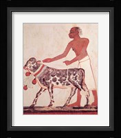 Peasant leading a cow to sacrifice Fine Art Print