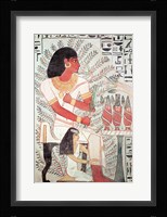 Sennefer seated with his wife, Meryt, from the Tomb of Sennefer Fine Art Print