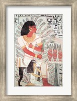 Sennefer seated with his wife, Meryt, from the Tomb of Sennefer Fine Art Print